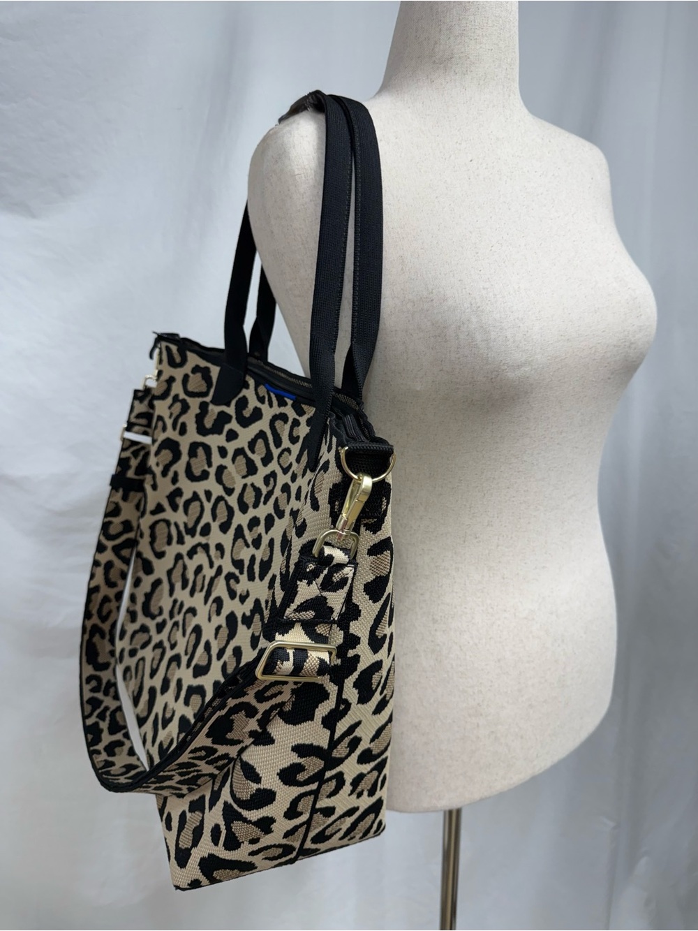 Rothy's Lightweight Tote Desert Cat Leopard-Print + Strap and Customizations